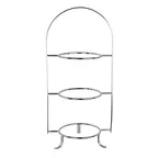 image of Steelite 82000AND10LS - 3-Tier Tea Stand, 11.875" x 9.625" x 18.88" Stainless Steel, 18/10 Finish