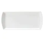 image of Steelite 82102AND0136 Signature Spiro Rectangle Tray, 13.375" x 6.0" x 0.75", Bone China - 1 Dozen