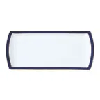 image of Steelite 82114AND0136 - Signature Duke Bone China Tray, 13.375" x 6" x 0.75", Rectangular, 1 Dozen