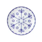image of Steelite 82124AND0163 Plate, 8.25" x 0.875", Bone China, Sultans Garden Blue, Edwards - 1 Dozen