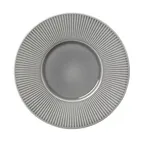image of Steelite 9114C1171 11.25" Round Willow Mist Ceramic Plate, Wide Rim, Oven Safe to 530°F - 6/Case