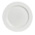 image of Steelite A100P103 - 10.25" Round Rolled Edge Plate, Vitrified China, Oven Safe 400°F/203°C - 24/Case