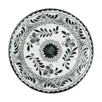 image of Steelite A101P800 - 13" Talavera Motiva Black Round Plate, Alumina Vitrified China, - 6/Case
