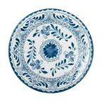 image of Steelite A102P800 - 13" Round China Plate, Talavera Motiva Blue, Alumina Vitrified Finish - 6/Case