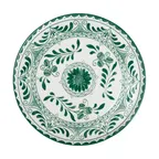 image of Steelite A103P800 13" Round China Plate, Talavera Motiva Green Anfora, Vitrified Finish - 6/Case