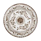 image of Steelite A105P800 - 13" Round China Plate, Talavera Motiva Brown Anfora, Alumina Vitrified, - 6/Case