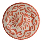 image of Steelite A121P101 - 7.5" Round Rimmed Edge China Plate, Puebla Coral Anfora China - 1 Dozen