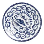 image of Steelite A124P102 9" Round Rolled Edge Vitrified China Plate – Puebla Style, Anfora Design - 1 Dozen