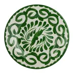 image of Steelite A124P103 - 10.25" Round Rolled Edge China Plate, Puebla Palm Anfora Vitrified, 1 Dozen