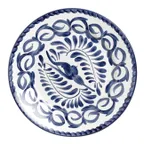 image of Steelite A124P104 - 12.25" Rolled Edge Round Plate, Vitrified China, Puebla Palm Anfora - 6/Case