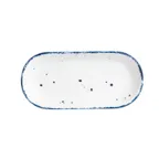 image of Steelite A330P003 - Celery Tray, 7-5/8" Oblong Fully Vitrified China, Matte White - 1 Dozen