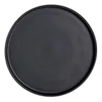 image of Steelite A911P261 - Round 4" Diameter Stackable Vitrified China Tray, Crete Matte Black - 1 Dozen