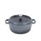 image of Steelite AP240012 - 4.5 Qt Gray Casserole, Mix, Stainless Knob, 12.4"W x 10"D x 6.5"H, Lid - 4/Case