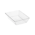 image of Steelite DFBKL9604TG Basket Liner, 9" W x 6" D x 1-3/4" H, Clear Rectangular PETG Plastic, - 1 Dozen