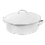 image of Steelite DW02CWG8WT - 2 Qt Chafing Dish, 11.5"W x 9.5"D x 5.75"H, White 18/10 Steel, Cover, Induction