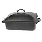 image of Steelite DW04QCWG8BK 4-Qt Rect Chafing Dish, 15.5"W x 11"D x 8"H, Black 18/10 Stainless, Induction