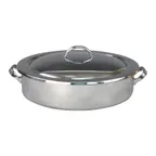 image of Steelite DW06DG8SS 8 Qt (2 Gal) Chafing Dish, 17.5"W x15.5"D x6.5"H, 18/10 Steel, Induction‑Ready