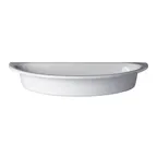 image of Steelite DW06RFP22WT 6‑Quart Half‑Round Pan, 18/10 SS, White Powder‑Coat, Round, 5‑8 Qt Capacity