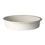 image of Steelite DW06RFP4WT Food Pan – 5‑8 Quart Round Chafing Dish, Stainless Steel, White Finish