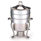 image of Steelite DW06SDHSS Soup Chafer, Marmite Hinged, 6 Qt 11.75"W x 10.25"D x 19.5"H, 18/10 Stainless