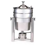 image of Steelite DW06SWHSS Soup Chafer 6 Qt Hinged Cover, 12.25"W x 11.25"D x 19.5"H, 18/10 Stainless Steel