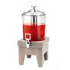 image of Steelite DW07JLWDGW Uninsulated Beverage Dispenser, 2.0‑Gal Grey, Wood Base, DW Haber Fusion Buffet