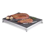image of Steelite DW724MGBGSS Carving Station, 25.25" x 19" x 3.5", Granite Top, Steel Base, No Lamps