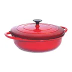 image of Steelite DWG4RF Chafing Dish, 4-Quart Red Cast Iron, 16.0"W x 12.0"D x 6.5"H, Induction Ready