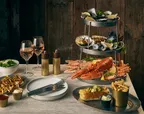 image of Steelite GWSFS32235V - 3‑Tier Seafood Stand, 14"×13‑16", Stainless Steel, Dishwasher Safe - 1/Case