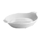 image of Steelite HL16740AWHA Au Gratin Dish, 7-1/2" Dia, 16 oz, Round White China Lug Handles - 1 Dozen