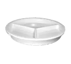 image of Steelite HL19010AWHA - 9"-1/16 Dia Round 3‑Compartment Hall China Plate, White, 1‑1/8" H - 1 Dozen