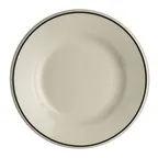 image of Steelite HL2031743 - 7.125" Round China Plate, Rolled Edge, White Homer Ivory Black Line - 1 Dozen