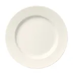 image of Steelite HL2051 9" Round Rolled Edge China Plate, Green Band, Dishwasher & Oven Safe - 24/Case