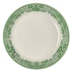 image of Steelite HL30663925 Coupe Rim 8.25" Round China Plate, Willow Rim Green Finish - 1 Dozen