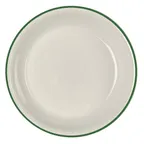 image of Steelite HL30763930 - 9" Coupe Rim Round China Plate, Empire Green Line, Sold Per Dozen - 1 Dozen