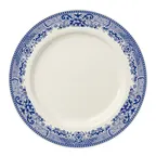 image of Steelite HL44463924 - 10.625" Willow Rim Blue Rolled Edge Round China Plate RE & NR - 1 Dozen