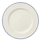 image of Steelite HL44463929 - 10.625" Round Rolled Edge China Plate, Blue Line Finish - 1 Dozen