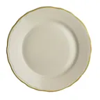 image of Steelite HL5400828 - 5.5" Round Old Gold China Plate, Oven Safe 500°F, Scalloped Edge - 36/Case