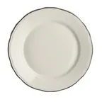 image of Steelite HL54263927 7.25" China Plate, Carolyn Slate Dishwasher/Oven Safe 500°F, Scalloped - 36/Case