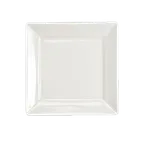 image of Steelite HL6936000 - 10" Square China Plate, Rolled Edge, Medium Rim, Pristine Finish - 1 Dozen