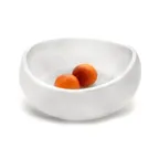 image of Steelite KMK1019SH Oval Plastic Bowl, 13½" x 6" White Resin, Dishwasher‑Safe, Break‑Resistant