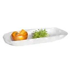 image of Steelite KMK2016SH Rectangular Plastic Bowl, 19½" L x 10" W x 2¼" H, White Resin, Dishwasher Safe