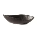 image of Steelite KMK2024ES Oval Black Resin Point Bowl, 13" L x 6-1/2" W x 3-1/2" H, Dishwasher Safe