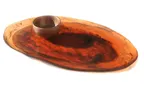 image of Steelite KMK2717TOR - 24" x 14" x 1-1/2" Oval Platter, Tortoise Brown Resin, Break‑Resistant