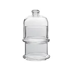image of Steelite P96985 2-Bowl Clear Glass Dome Stand, 3.5"x6.75", 7.75 oz, 6/Case