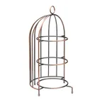 image of Steelite UCT7018 - Cylinder Stand 9.875" x 9.875" x 18.504" Stainless Copper, 3-4 Tiers 9"-12"