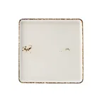 image of Steelite UCT9070 Square China Plate, 7.5" x 7.5" White Porcelain, Utopia Umbra Design - 6/Case