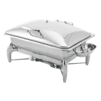 image of Steelite WLWI9LML 8-Qt Chafing Dish, 23"×18½"×16¾" SS, Lid, Stand w/2 Cups, Induction
