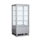 image of Marchia MDC78S Countertop Case, Silver, 16-11/16" Width, 2.8 cu Ft, 32°‑54°F Control, 3 Wire Shelves