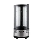image of Marchia MVSR100 Display Case, 19‑3/10" Dia., 2.5 cu ft, SS, Bottom-Mnt, Hinged Glass Door, 3 Shelves